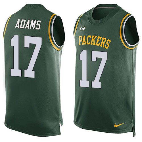  Packers #17 Davante Adams Green Team Color Men's Stitched NFL Limited Tank Top Jersey